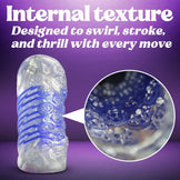 Calmras Spinner Massager blue internal texture design 