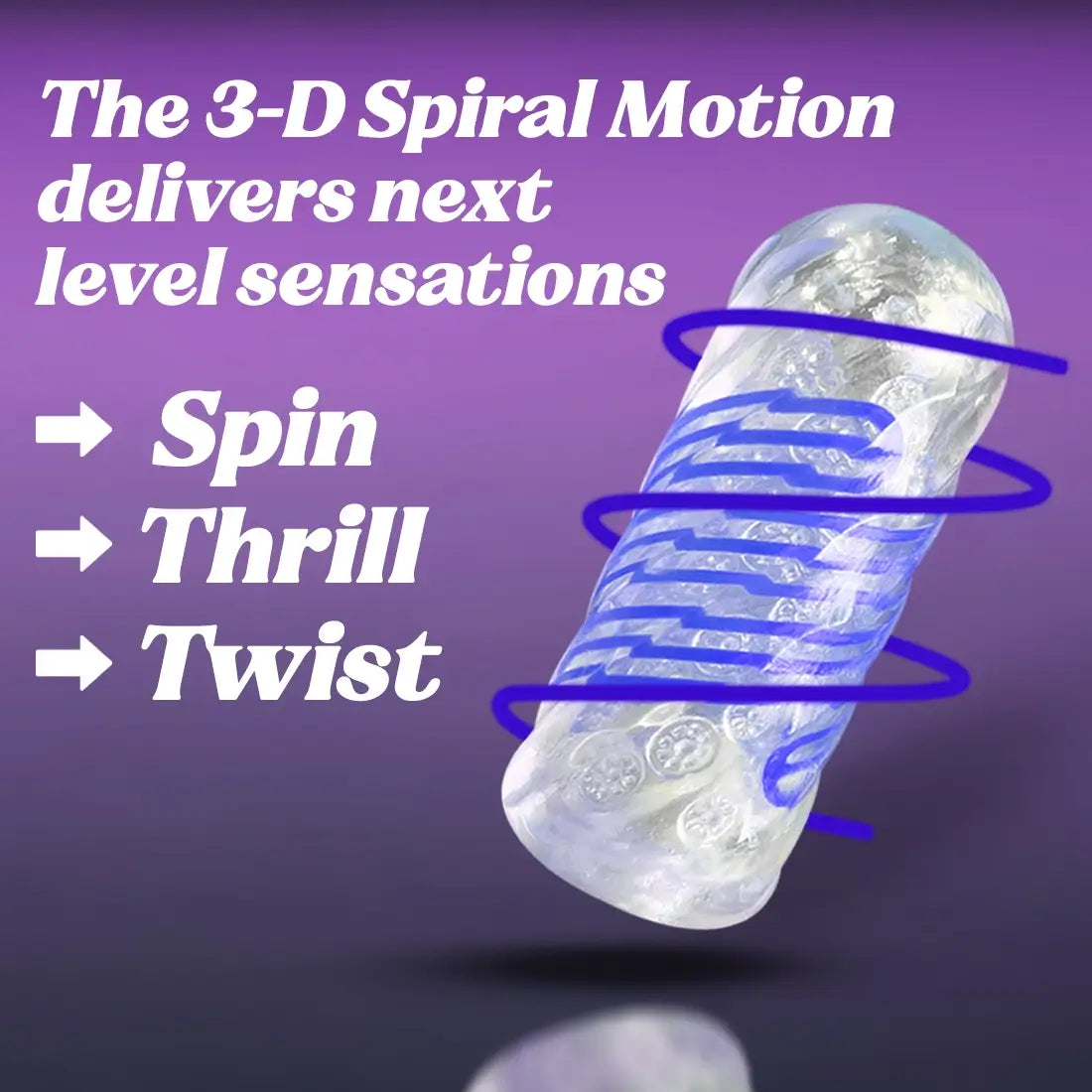 3D spiral motion Calmras Spinner Massager blue