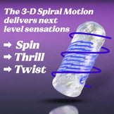 3D spiral motion Calmras Spinner Massager blue