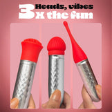 Noor body massager with 3 interchangeable head attachments